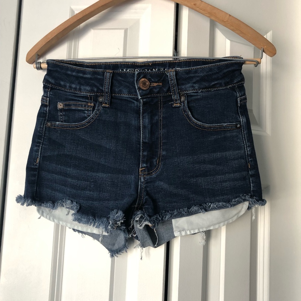 American high rise shortie super stretch shorts